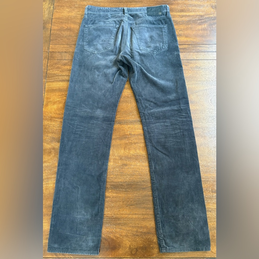 AG Adriano Goldschmied Corduroy Pants Mens 33”W The Graduate Tailored Leg Black - Picture 4 of 16